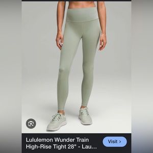 Lululemon light green leggings